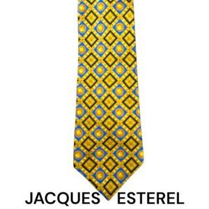JACQUES ESTEREL Yellow Beautiful Silk Tie. Made In Italy